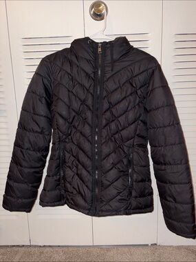 Everlast Black Quilted Hooded Puffer Jacket